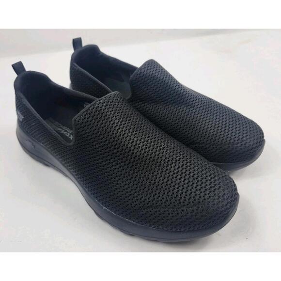 Skechers Max Womens 11 M Go Walk Black Loafers Slip On Casual Liteweight Shoes - Picture 1 of 9